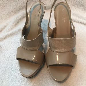 Nude platform sandal by Nine West